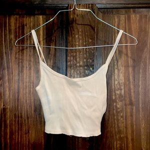 small tan crop top
